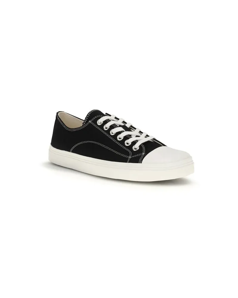 Moschino Men's Black Cotton Low Top Sneakers Black