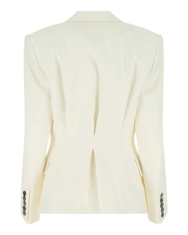 Alexandre Vauthier Women's Ivory Stretch Viscose Blend Blazer Offwhite Giacche E Gilet Jacket White