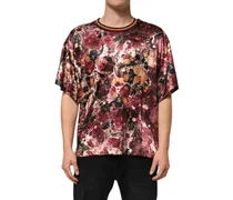 Men Multicolor Polyester Marble Print Oversize T-Shirt