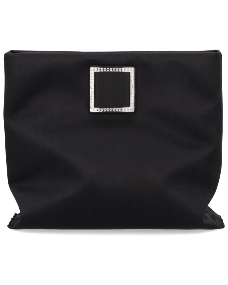 Roger Vivier Women's Trompette Clutch Bag Black Viscose Black