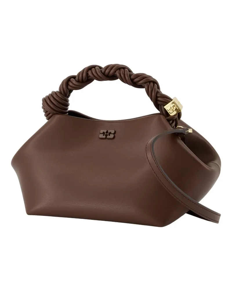 Ganni Women's Bou Small Crossbody -  Leather Brown Synthetic Bags Handbags-Purses Brown