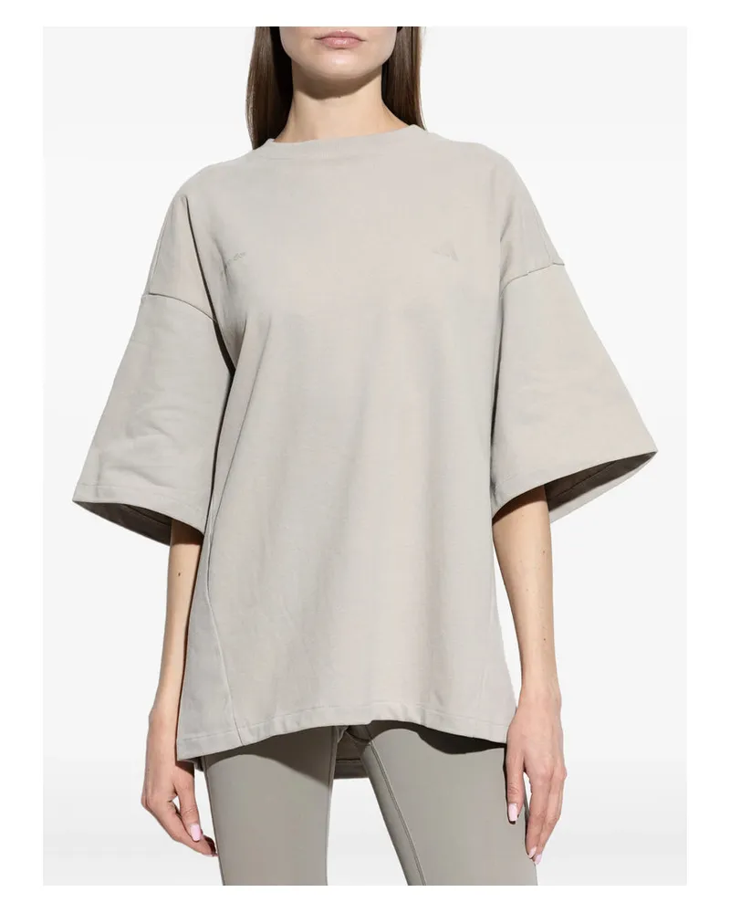 adidas Cotton Crew-Neck T-Shirt — Beige Beige