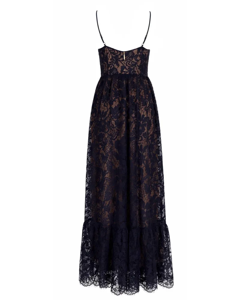 Michael Kors Long Lace Dress — Blue Blue