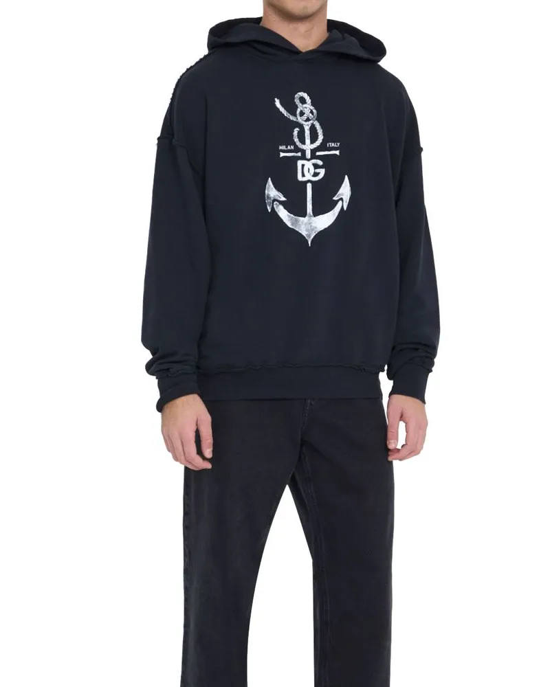 Dolce & Gabbana Men's Blue Cotton Sweatshirt Clothing Navy