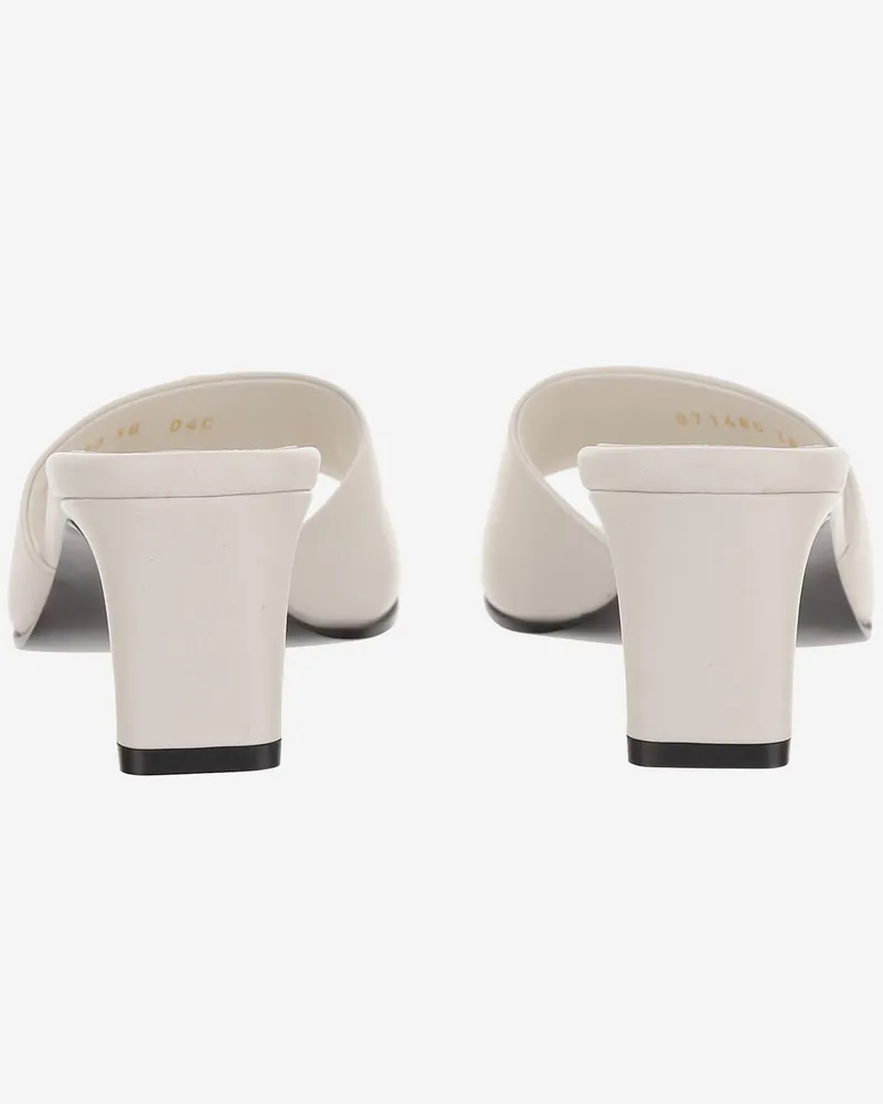 Gucci Women's Slider Sandals White Leather Lamb White