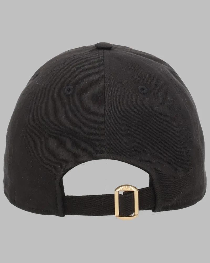 Chloé 26AHC04CTN_001 Cotton Baseball Cap — Black Black
