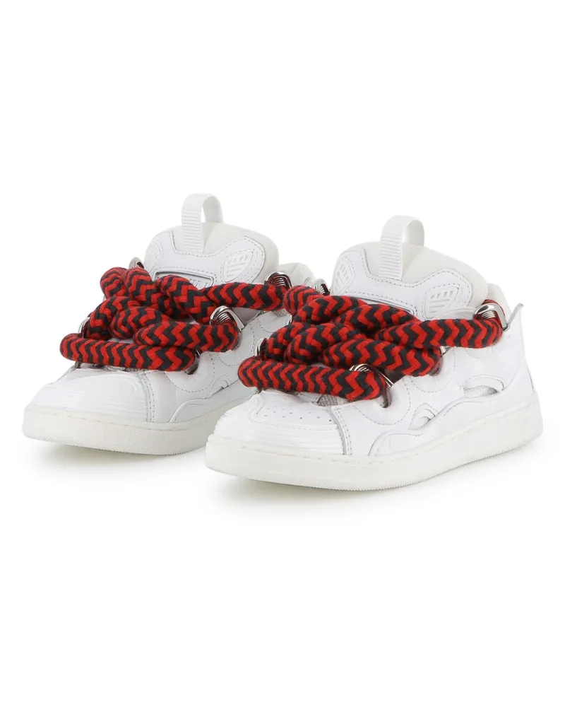Lanvin Leather Sneakers — Powder Powder