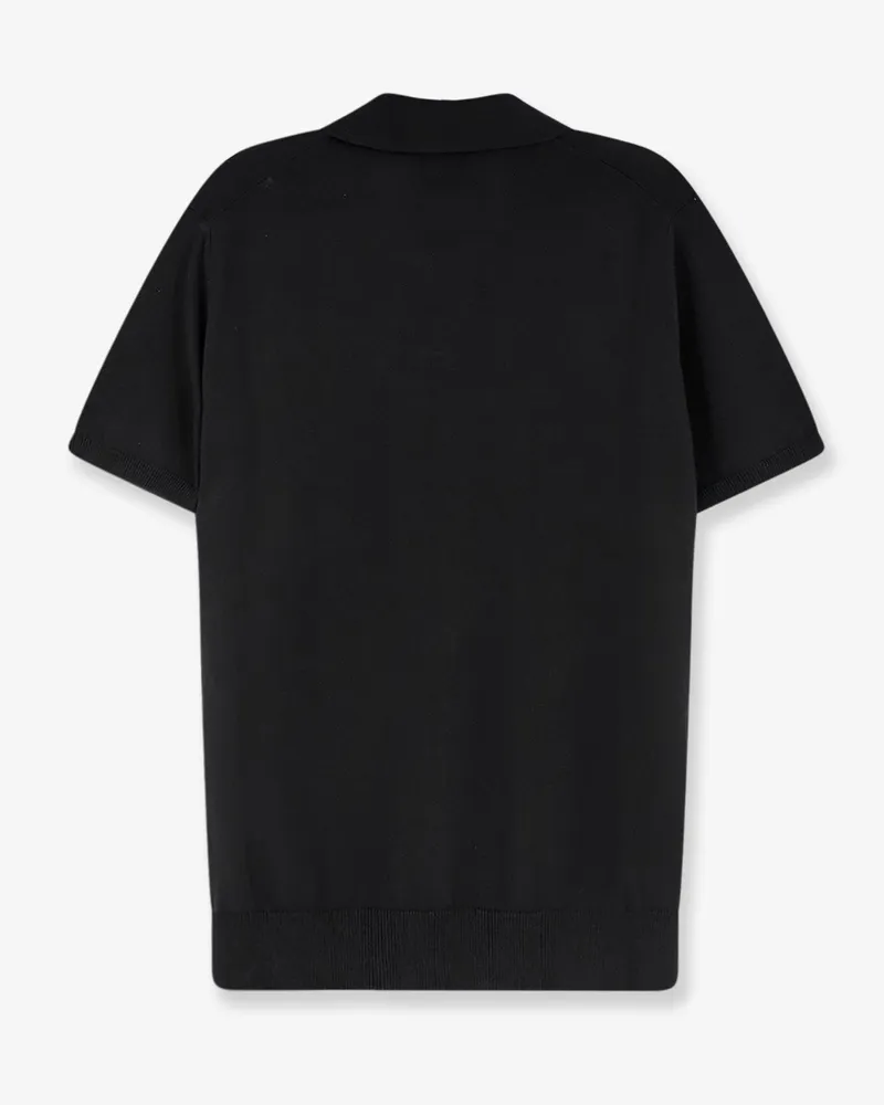Alpha Studio Men's Cotton Polo Shirt Black T-shirts And Polos Black