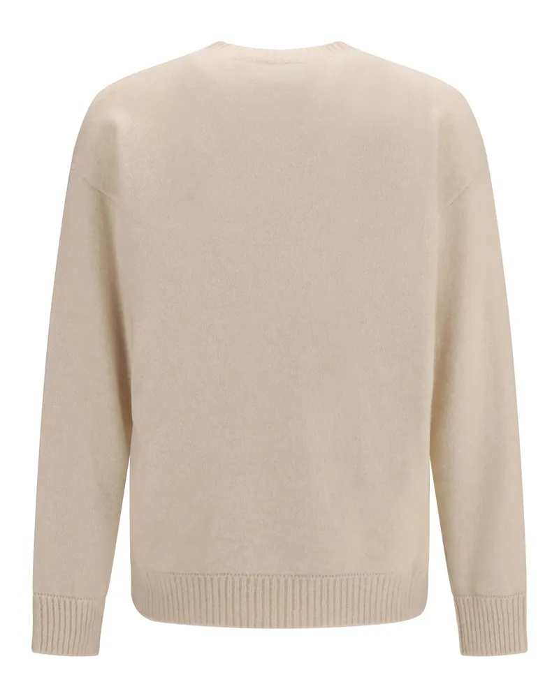 Laneus Men's Cashmere And Silk Crewneck Sweater Panna-Cream Panna/cream 