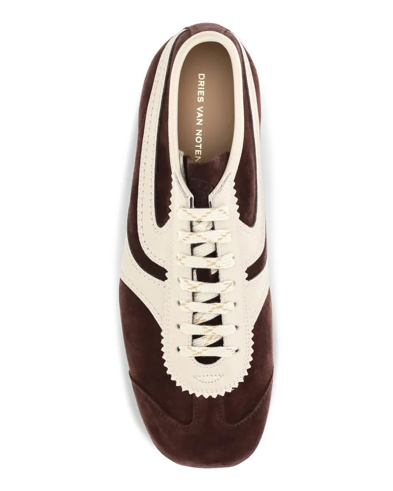 Dries van Noten Men's Sneakers Dark Purple Suede Upper: Trainers Purple