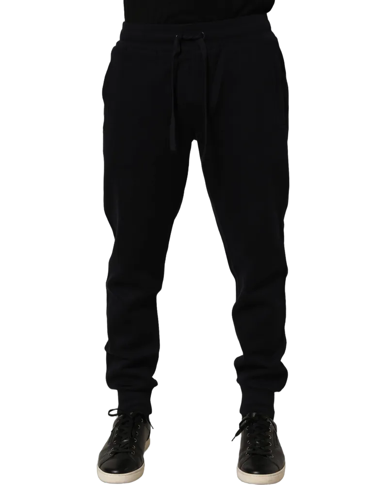 Dolce & Gabbana Cotton-Nylon Drawstring Joggers — Black Black