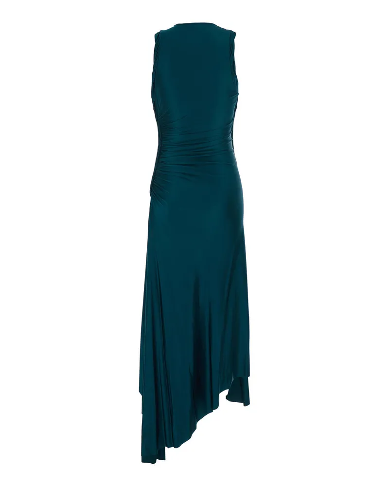 Victoria Beckham Women's Long Dress Victoria Petrol Green Viscose Green