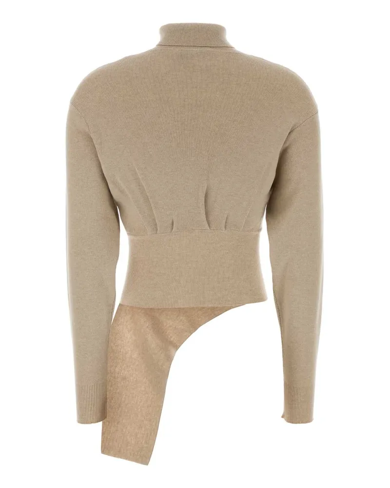 Lanvin Women's Sand Wool Blend Sweater Moon Felpe Beige