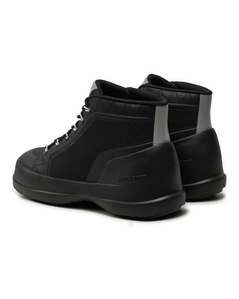 Moon Boot Men's Luna Trek Mid Nylon Boots Black Shoes Black