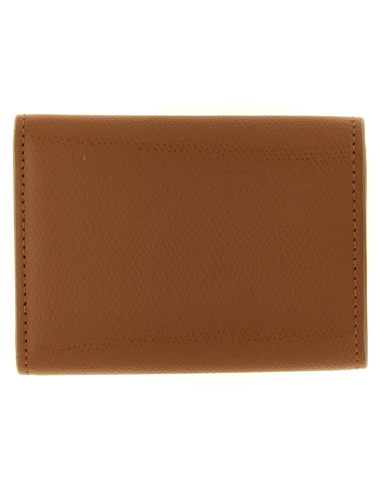 Fendi Two-Tone Leather with FF Logo Wallet — Camel Camel