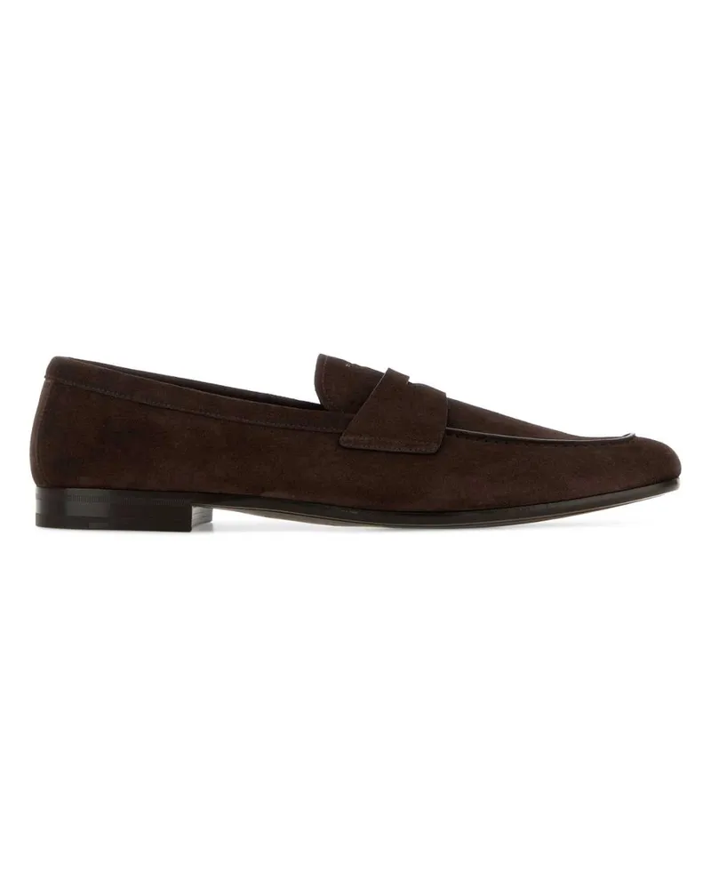 Prada Men's Formale Loafer Brown Suede Brown