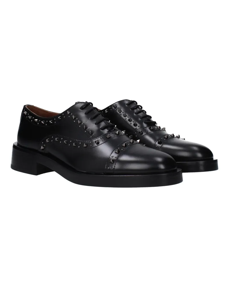 Valentino Garavani Women's Black Leather Oxfords And Derbies Shoe Black