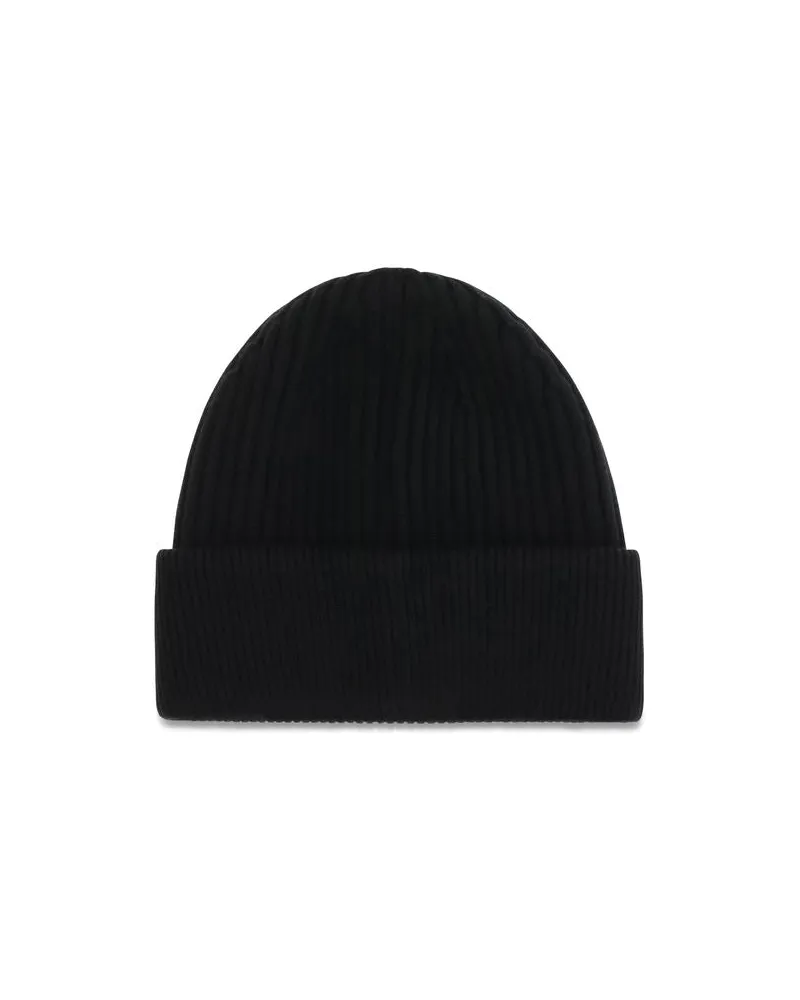 Dolce & Gabbana Men's Black Wool Oves Aries Beanie Accessory Black
