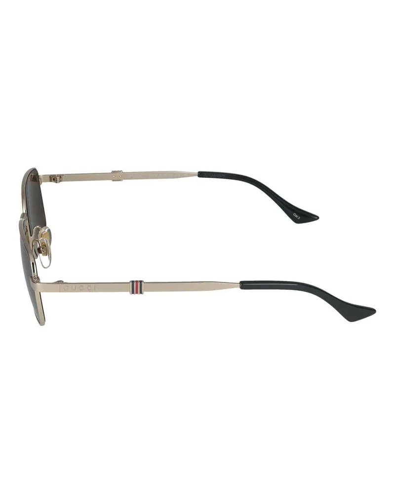 Gucci Men's Sunglasses  Gg1495s 002 Gold Brown 18-145 Metal Gold