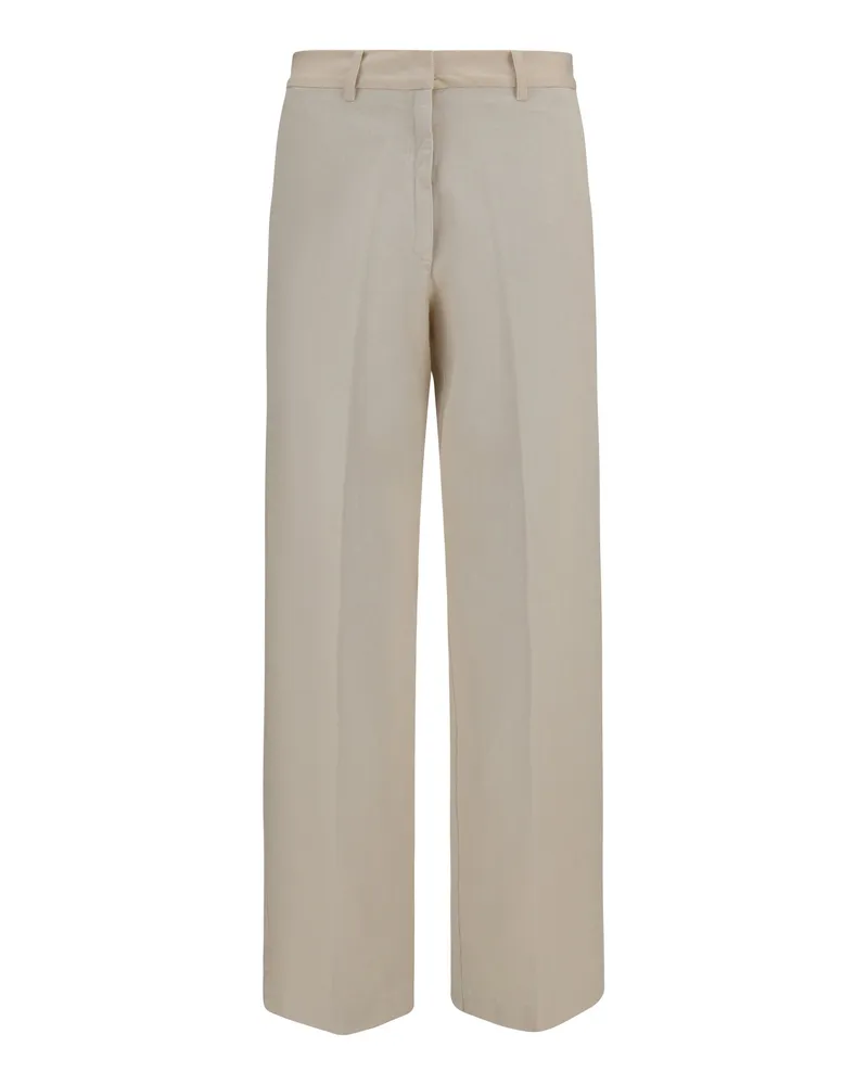 forte_forte Women's Chino Pants Cotton Beige Trousers Beige