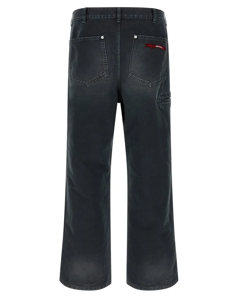 Marni Cargo Denim Jeans — Black Black