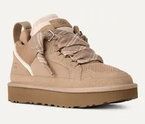 Suede Platform Sneaker — Sand