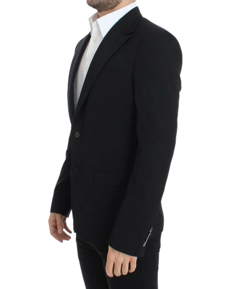 Dolce & Gabbana Men's Black Wool Slim Fit Blazer Clothing Black