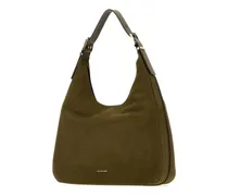 Women's Olive Green Nubuck Large Nolita Shopping Bag Loden Borse A Mano