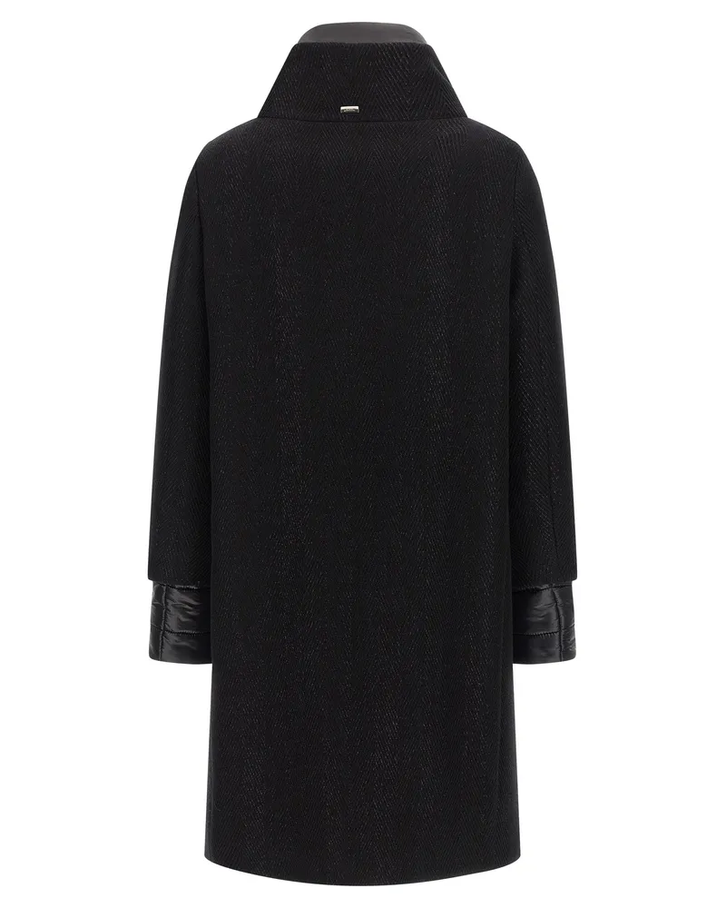Herno Women's Black Wool Coat Clothing Black