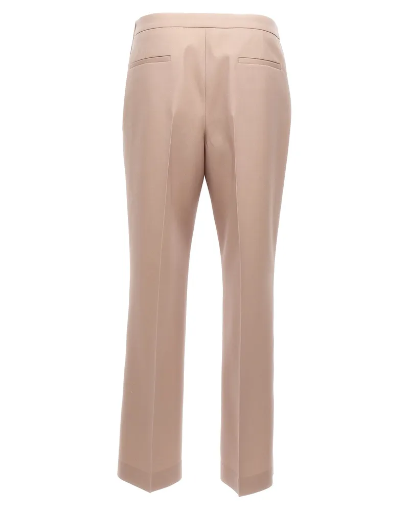Jil Sander Wool Pleated Trousers — Beige Beige