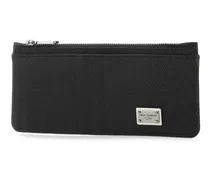 Men's Calf Leather Card Case Black Cases