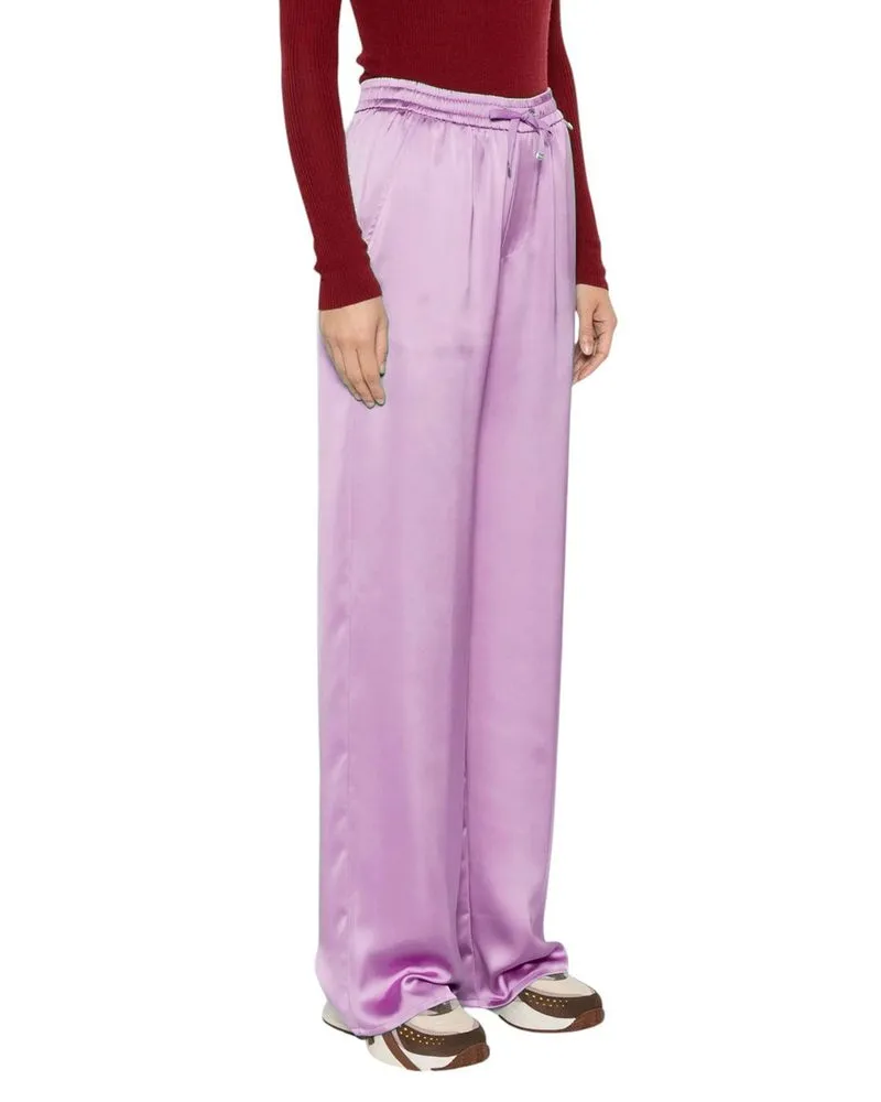 Herno Women's Purple Polyester Casual Pants Purple