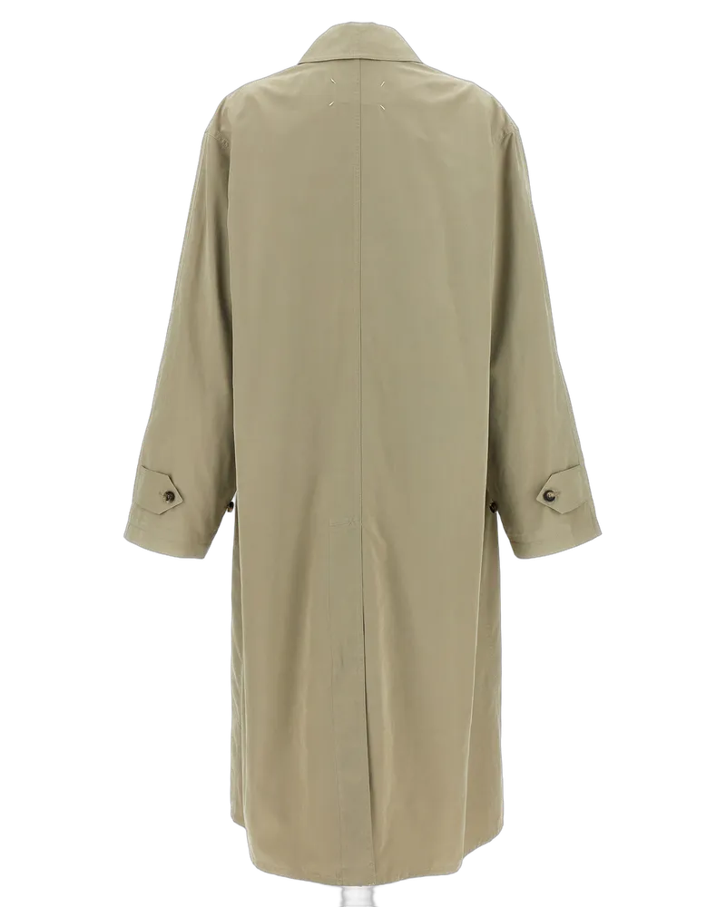 Maison Margiela Women's Bicolor Polyester Coat Clothing Beige