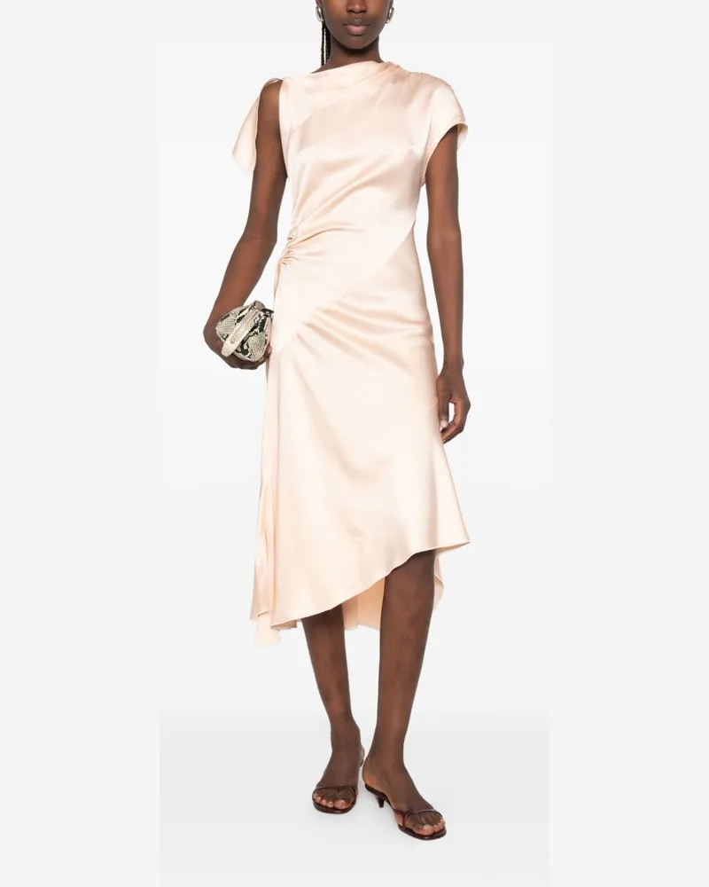 Victoria Beckham Women's Midi Dress Pink Acetate Pink