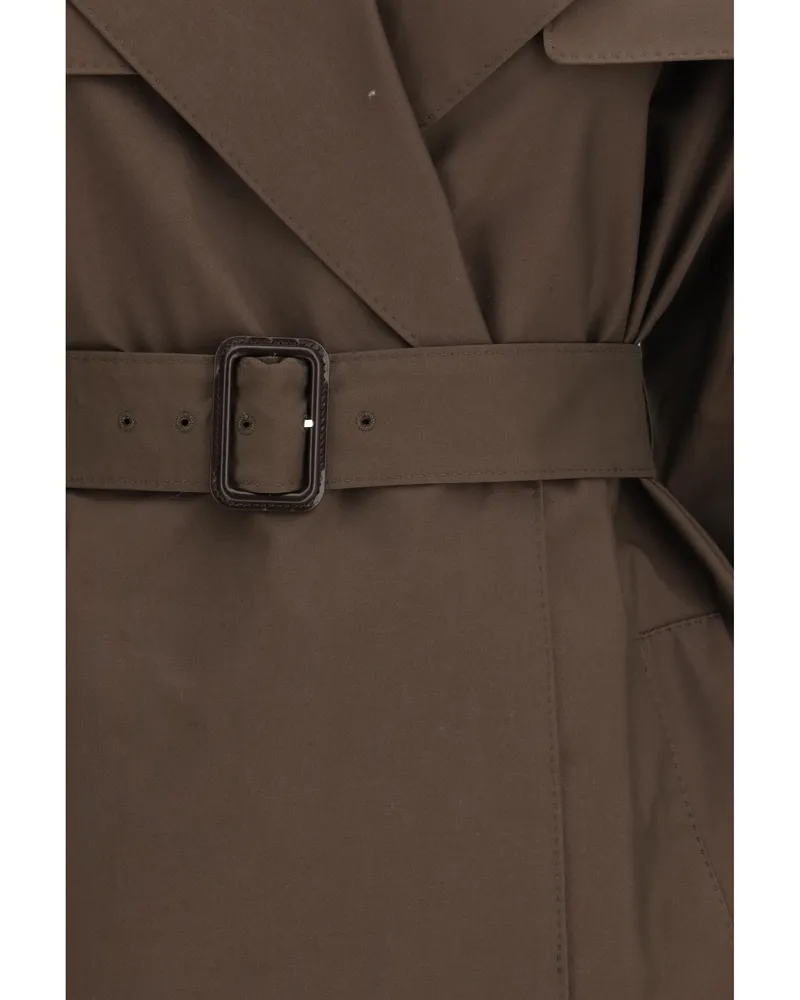 Max Mara The Cube Trench Coat — Brown Brown