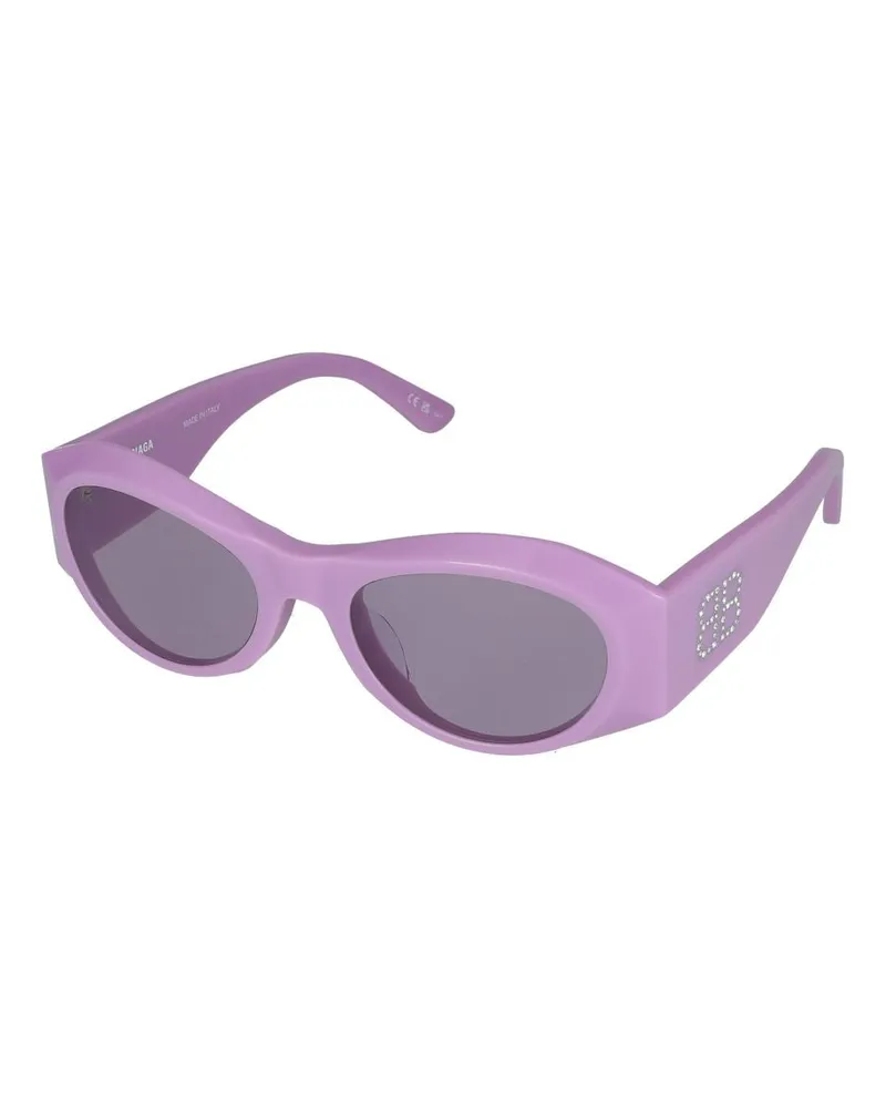 Balenciaga Women's Bb0396sk Oversized Acetate Sunglasses Violet Violet