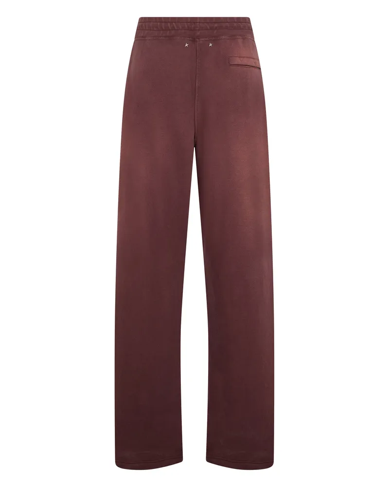 Golden Goose Men Track Pants Windsor Wine Cotton Brown