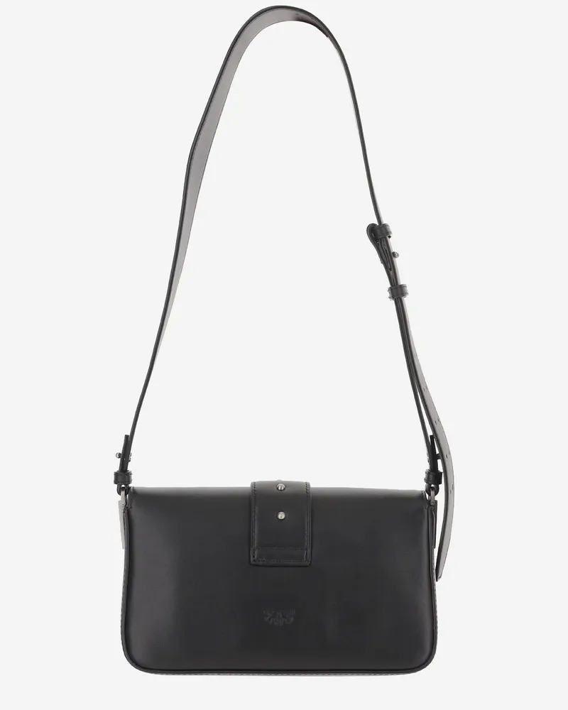 Pinko Women's Love One Mini Leather Bag Black Shoulder Black