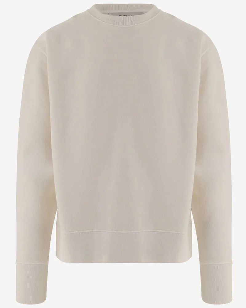 Golden Goose Women's Cotton Sweatshirt Ivory Knitwear Sweater White
