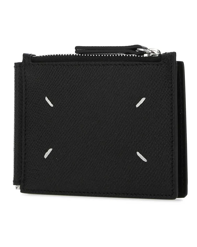 Maison Margiela Men's Black Leather Card Holder T8013 Portafogli Wallet Black