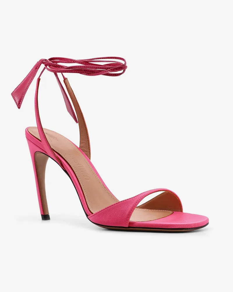 ATTICO Women's Ora Satin Sandals Pink Polyester Pink