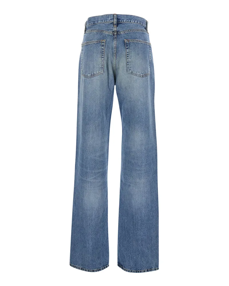 Frame Denim Women's Jeans The Stack Blue Denim Cotton Blue