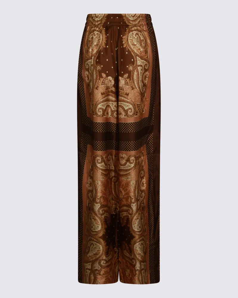 Zimmermann Women's Trousers Caramel Paisley _si Brown