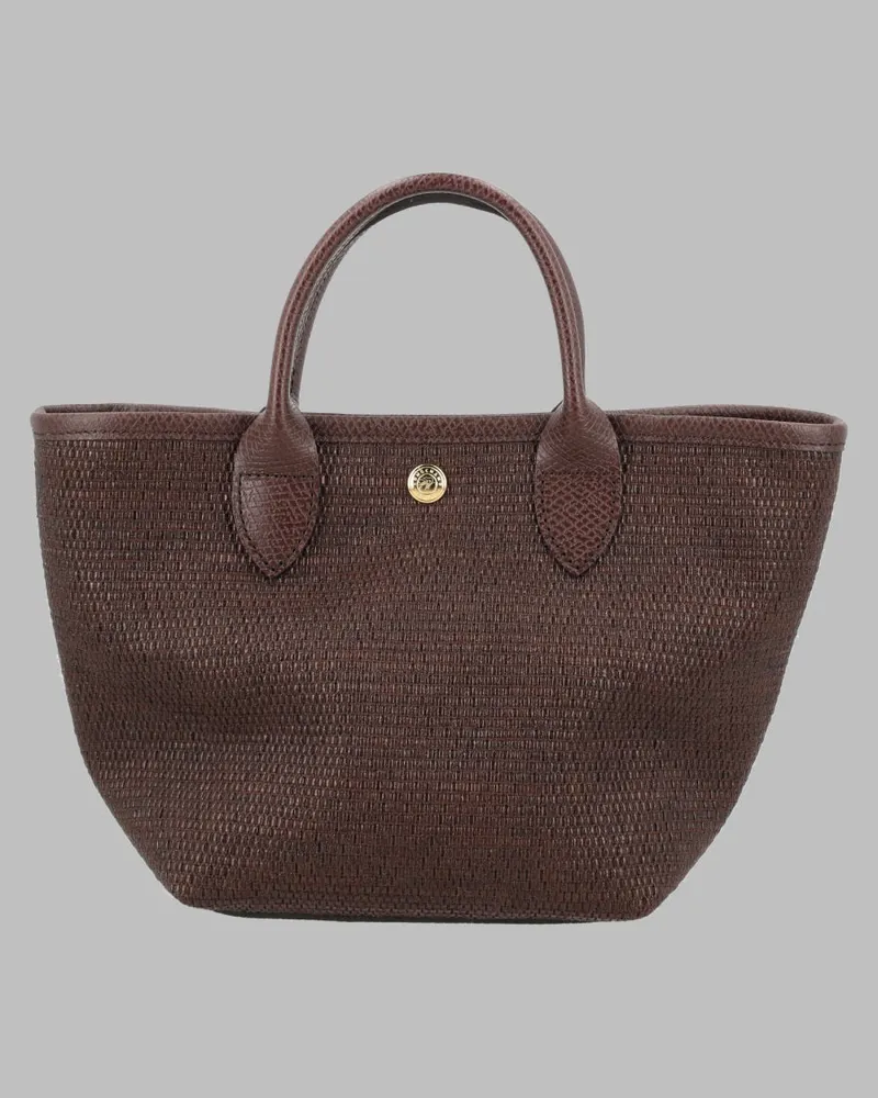 Longchamp Women's Handbag Le Panier Pliage Brown Cotton Handbags Hand Bags Brown