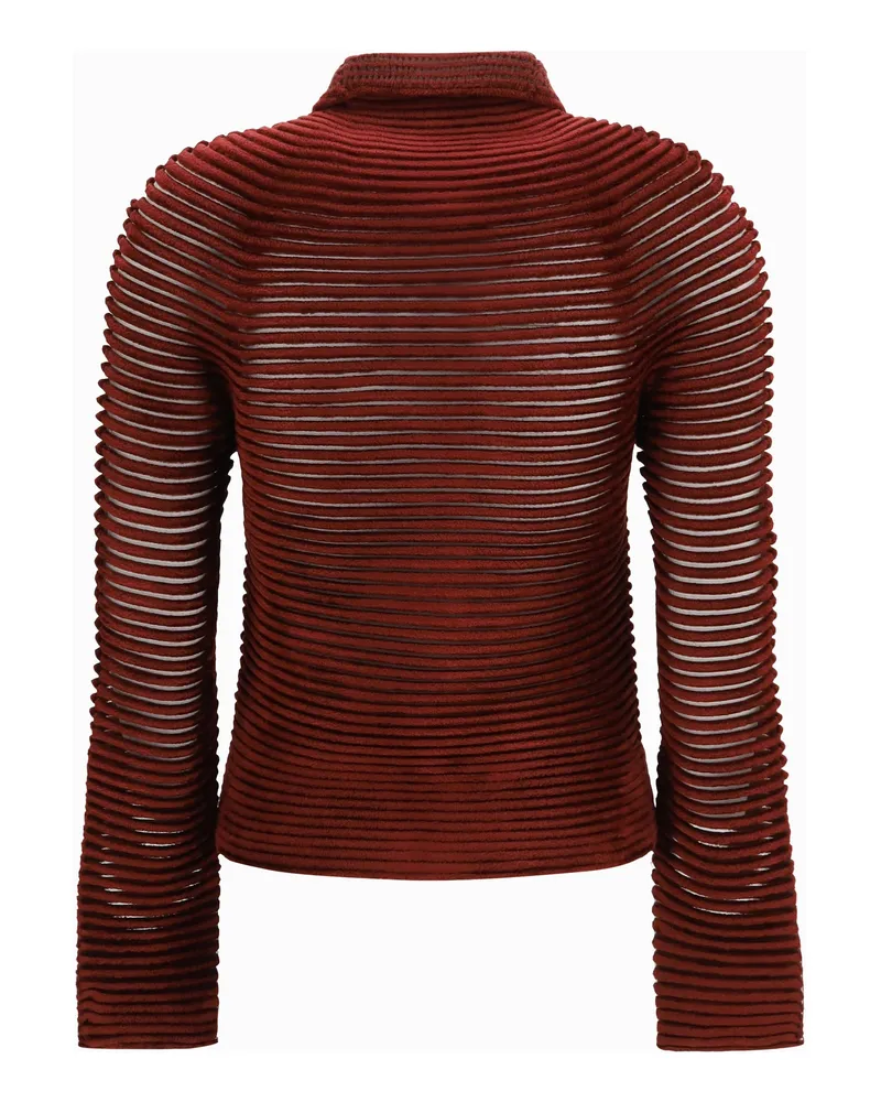 Giorgio Armani Ribbed Wool Blazer — Red Red