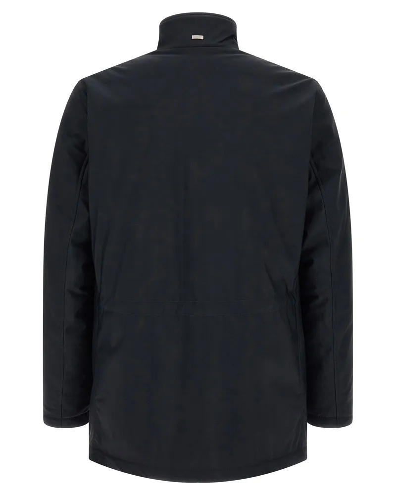 Herno High-Neck Technical Jacket — Black Black