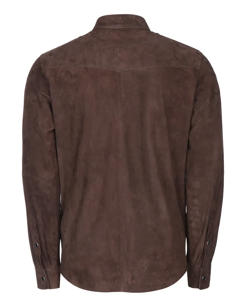Jacob Cohën Suede Jacket — Brown Brown