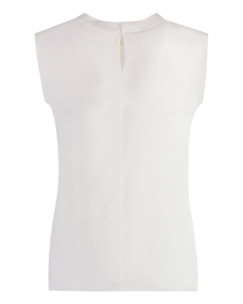 Saint Laurent Women's Silk Top White Vests & Tank Tops White