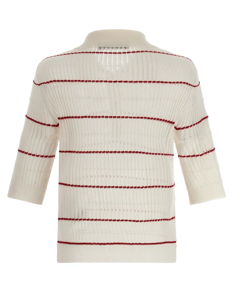 Max Mara Women's White Silk Polo Shirt White