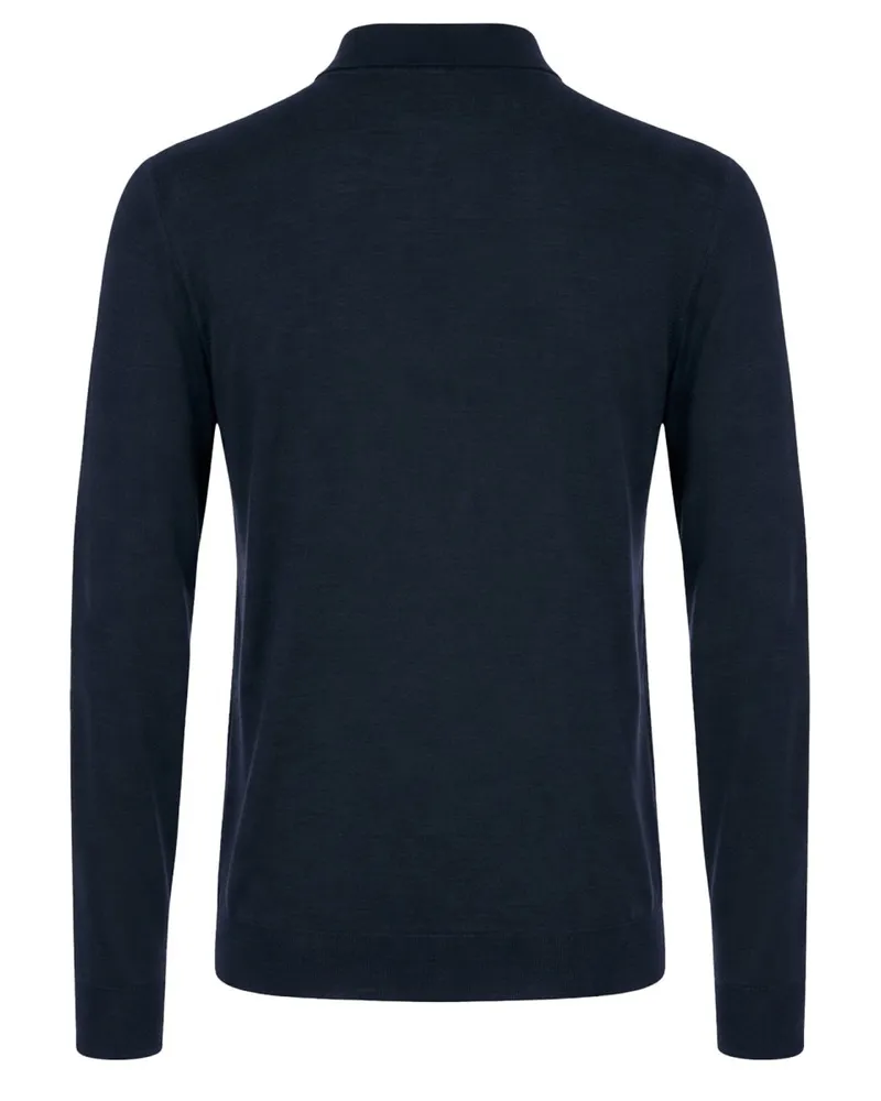 Drumohr  Merino Wool Polo Shirt — Blue Blue
